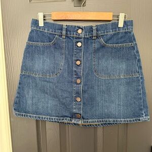 French Connection | Blue Denim Button-Down Mini Skirt